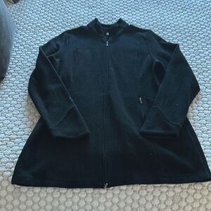 Ibex Black Tunic Zip Up Sweater